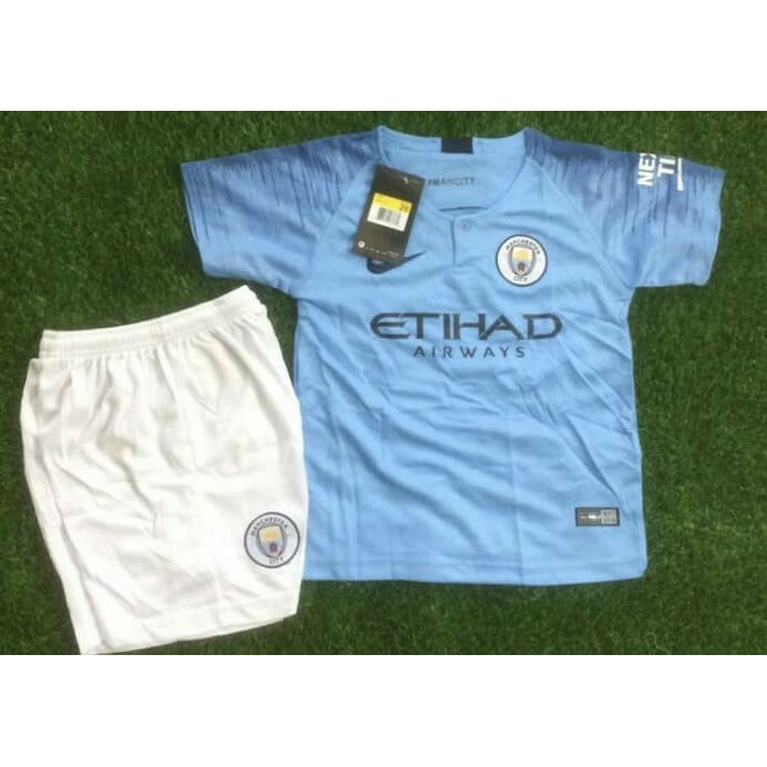 JERSEY BOLA MANCHESTER CITY HOME KIDS 2018/2019 GRADE ORI