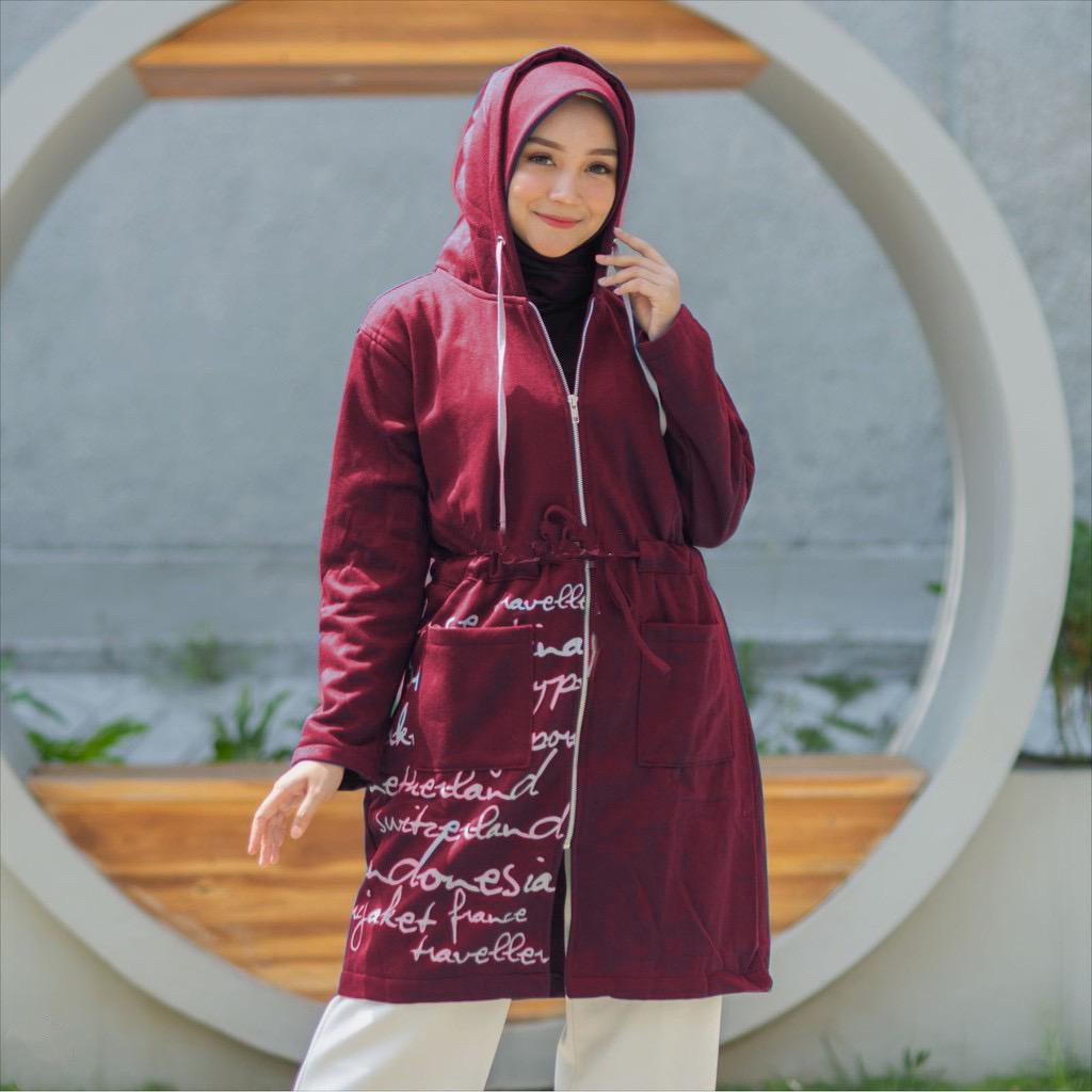 HOODIE MILENIAL JAS WANITA LENGAN PANJANG CARDIGAN / GOOD QUALITY