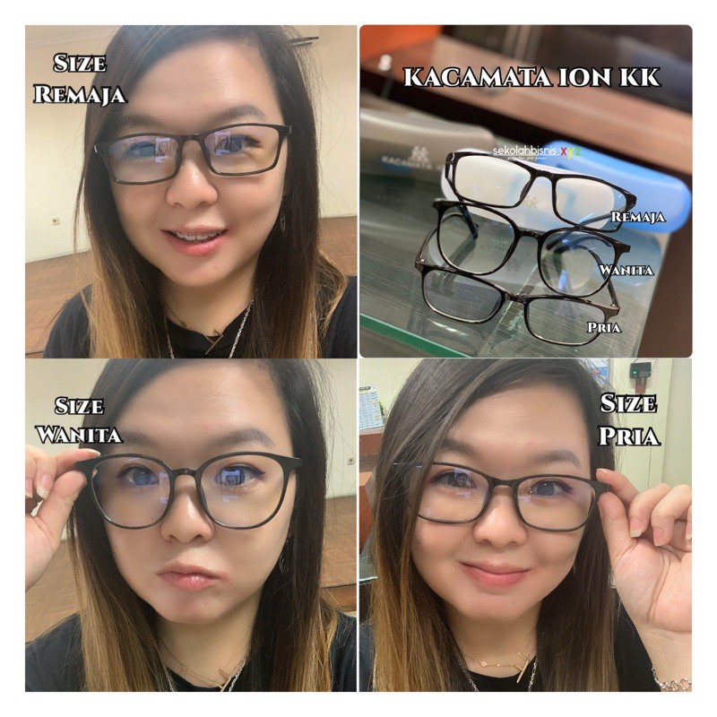 Kacamata ion KK import 3 SIZE READY STOK  TERMURAH ORIGINAL.
