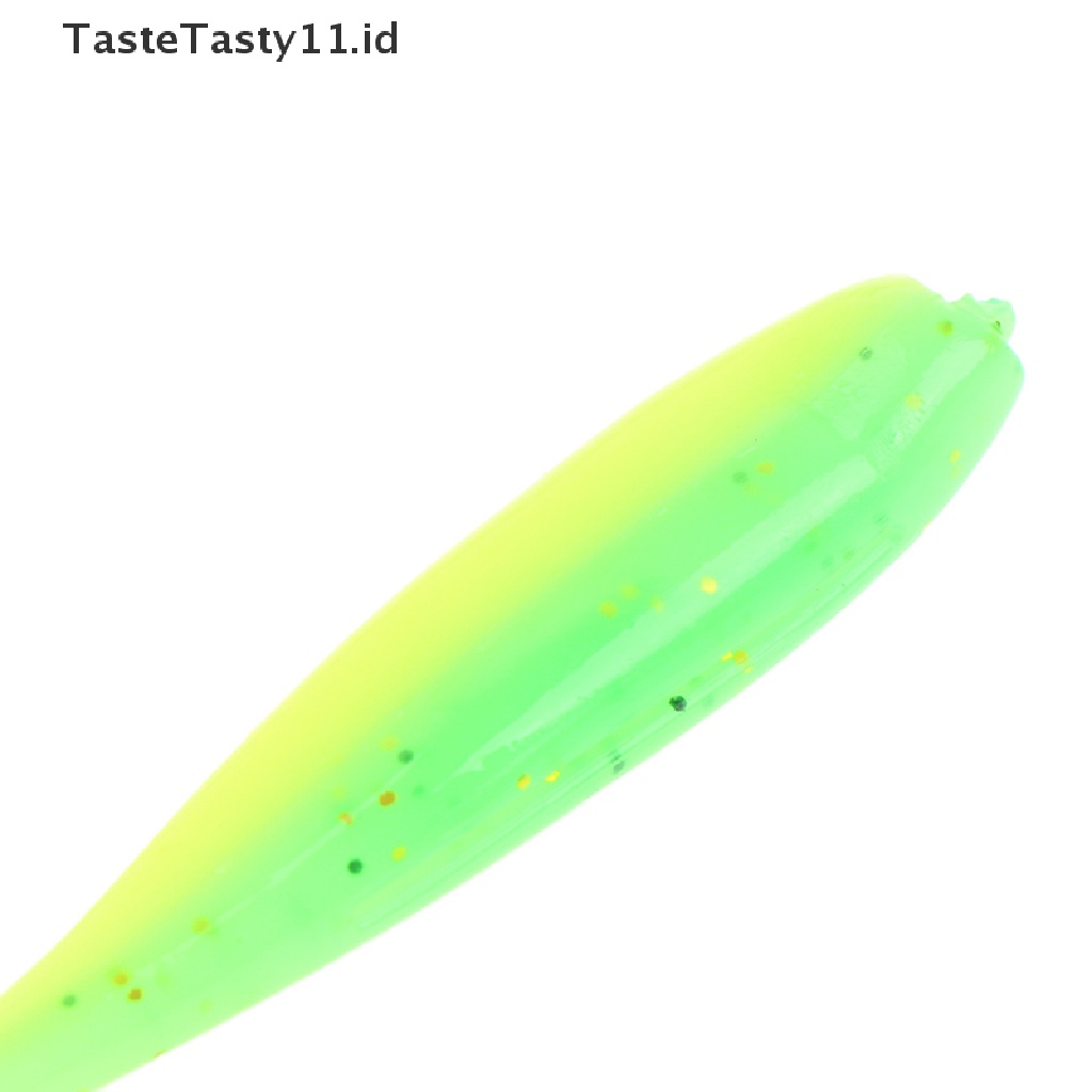 【TasteTasty】 50Pcs/Box T Tail Paddle Tail Baits Subsoft Bait Soft Worm Fishing Outdoor Tools .
