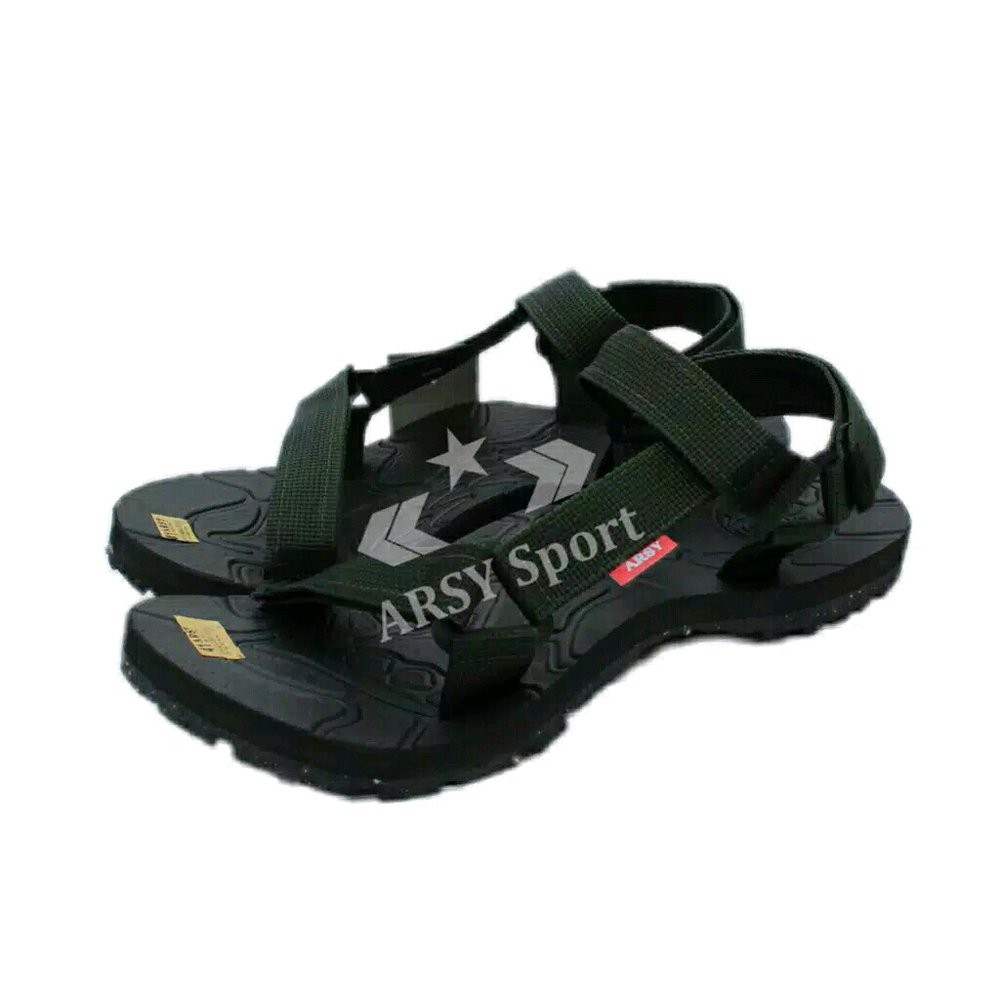 Arsy Sandal Gunung - Sandal Pria - Hijau Army Obral