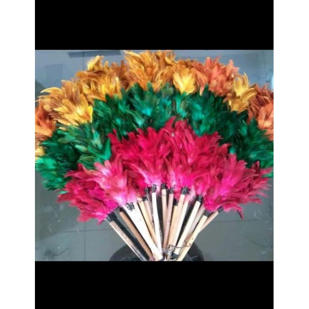 Kemoceng pelangi/Kemoceng bulu ayam/Kemoceng berwarna