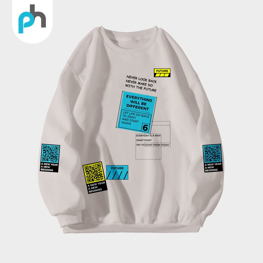 PABRIKHOODIE - BASIC SWEATER NEVER LOOK BACK M-XXL (SABLON) {PRIA &amp; WANITA}