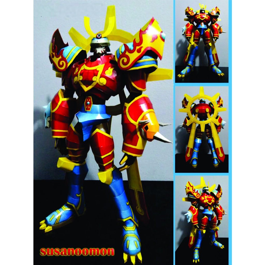 DIY Papercraft Lembar Pola Figure Digimon Susanoomon 50cm