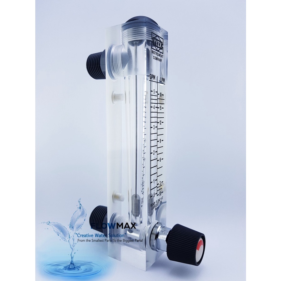 Flow meter RO 5GPM/18LPM / Alat Ukur Arus Air dan Angin Regulator