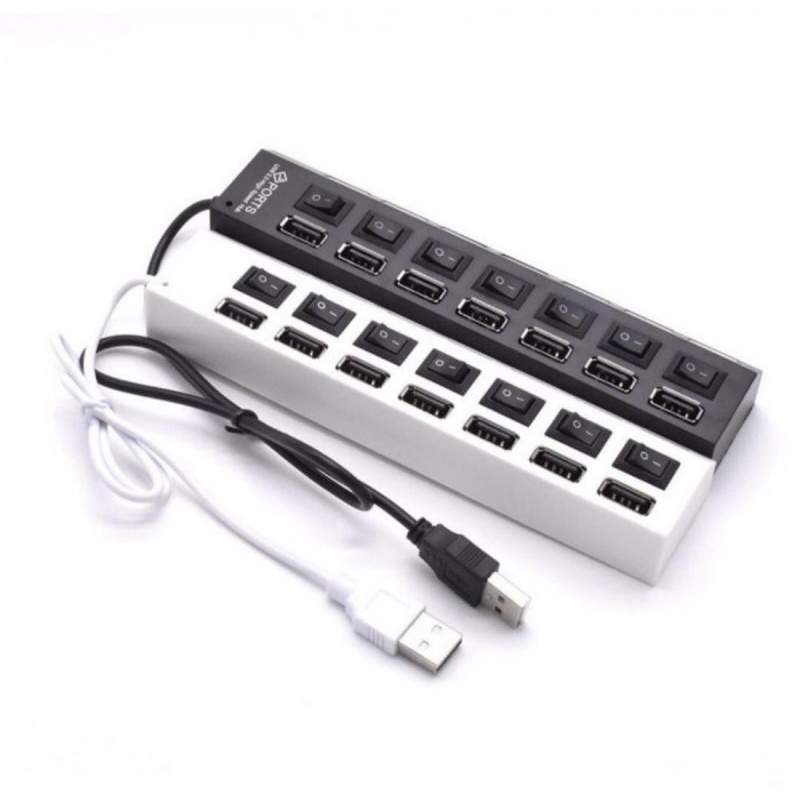 usb hub 7 port ada tombol on off terminal usb 7 in 1 port 2.0