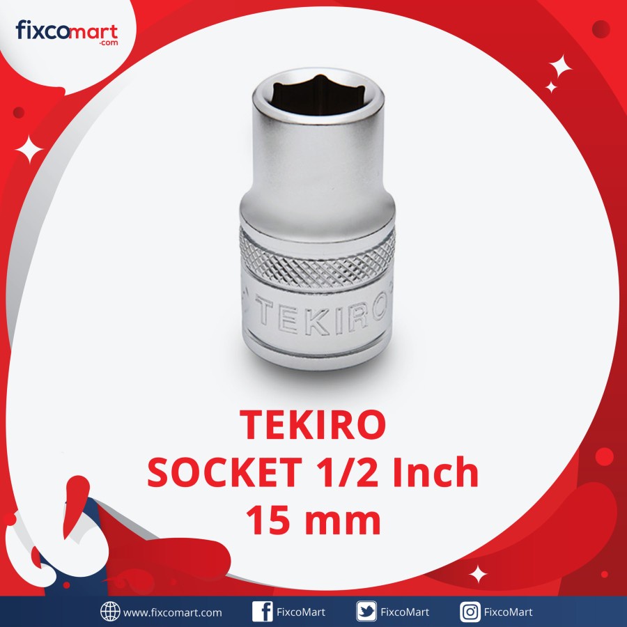 Tekiro Socket 1/2&quot; 15 mm / Mata Socket