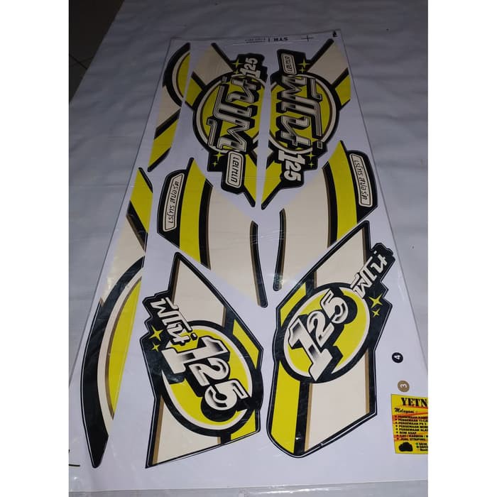 Sticker Motor Yamaha Fino Limited edition Sticker Fino premium kuning