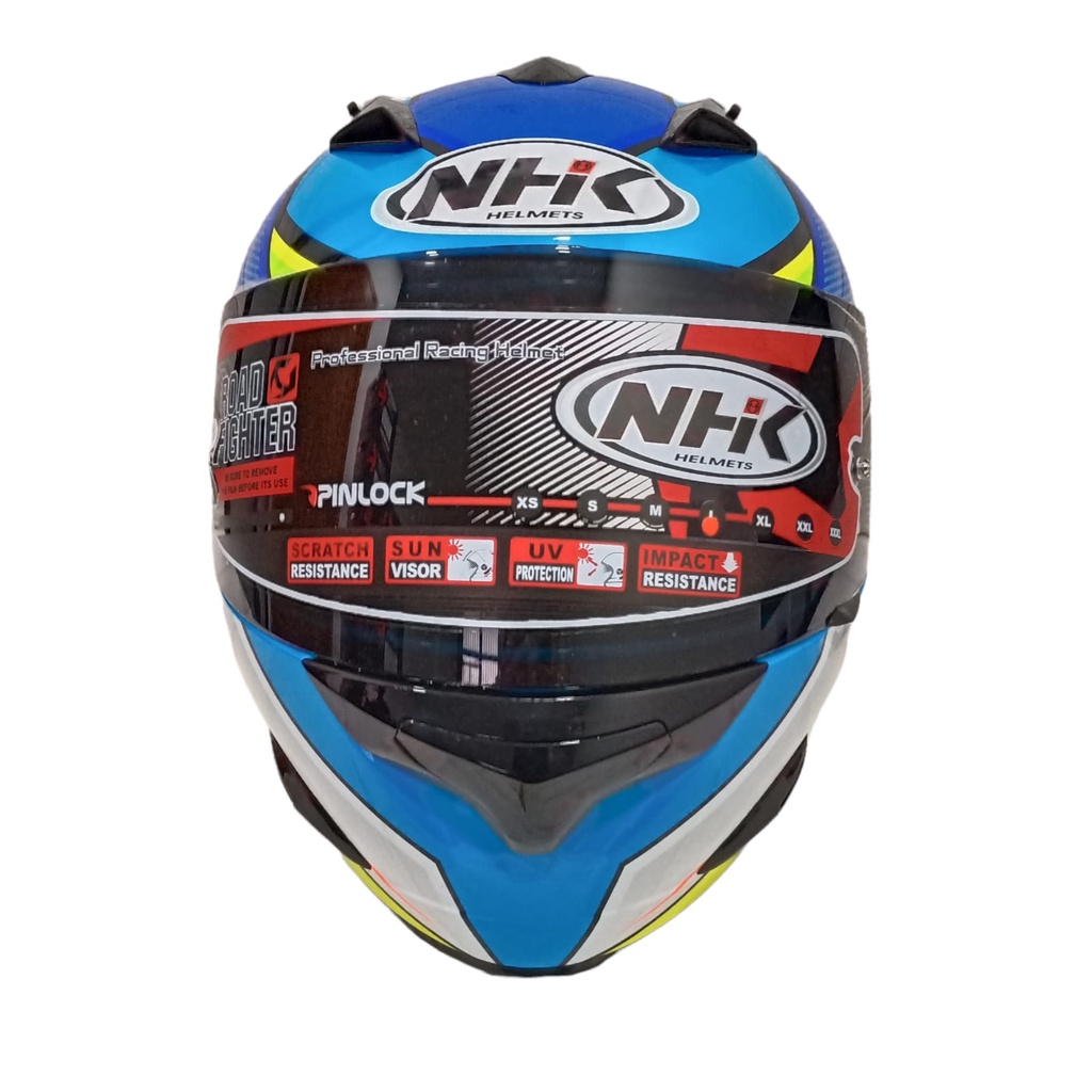 HELM FULL FACE NHK MOTIF RACE PRO EQUALIZER BLUE FLO GLOSSY