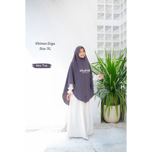 Khimar Zoya XL Pet Antem Cringkle Airfllow Mujahidah