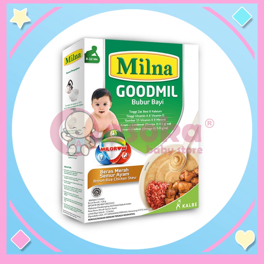 Milna Goodmil Bubur Bayi 8+ Beras Merah Semur Ayam 120gr ASOKA