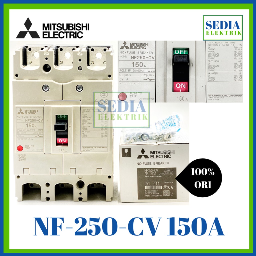 NF-250-CV NF-250 NF 250 CV MCCB NFB Mitsubishi 150A
