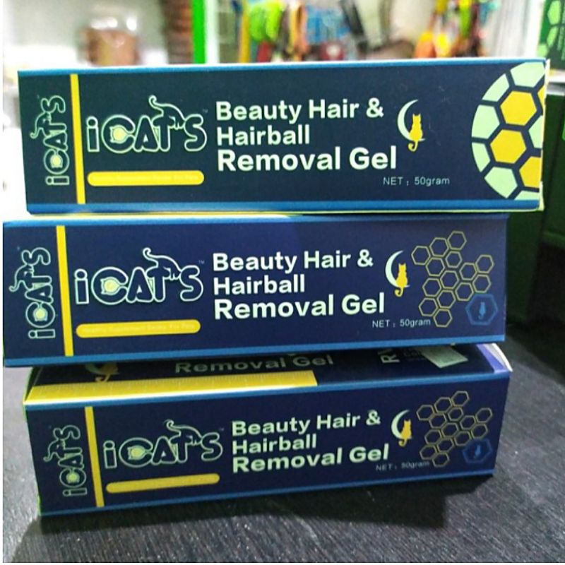 Vitamin Bulu Kucing Hair &amp; Skin Icats Beauty &amp; Hairball Paste 50g 1 BOX (16PCS)