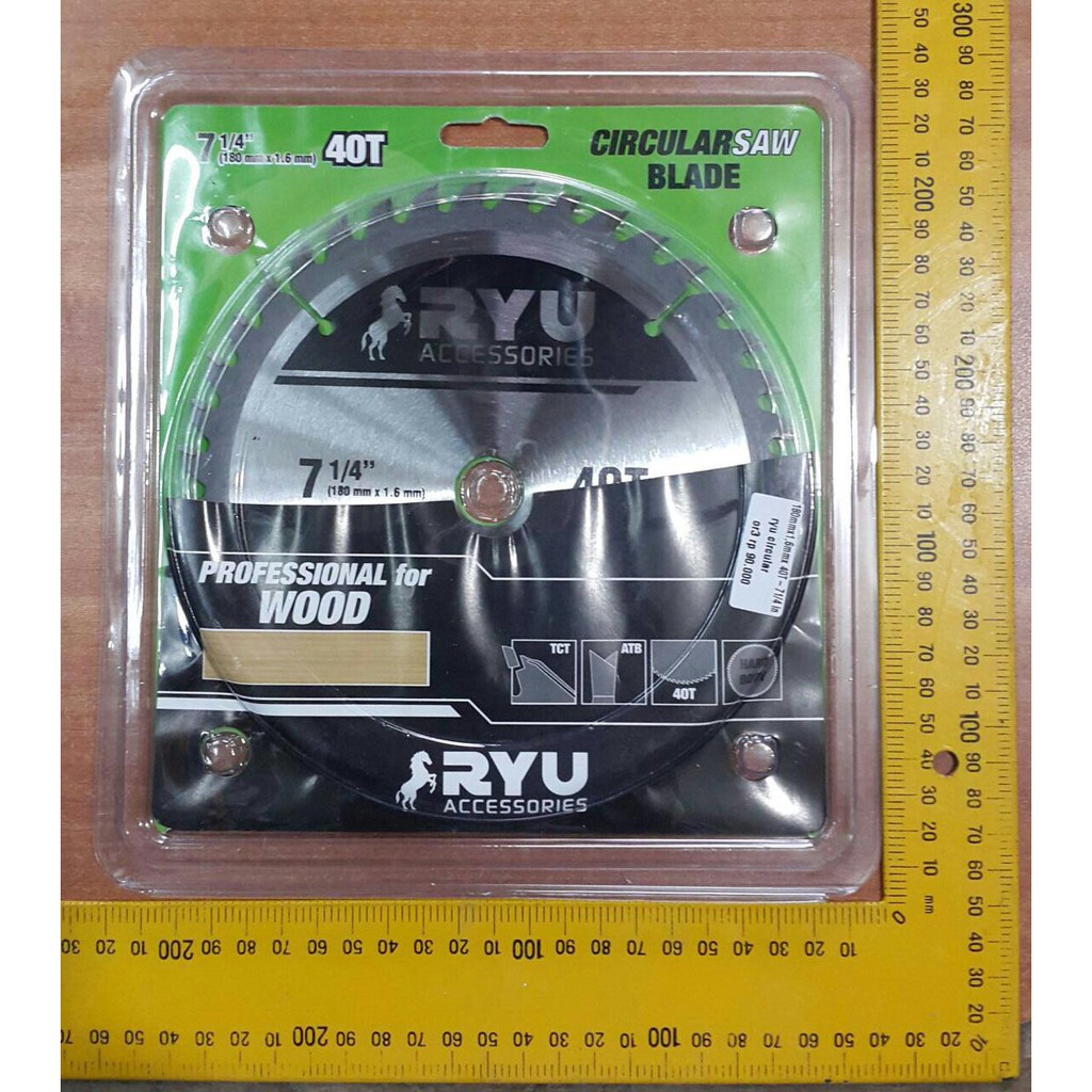 Mata Circular Saw 7 1/4 &quot;x 40T Pisau Potong Kayu Ryu (180 x 1.6 )