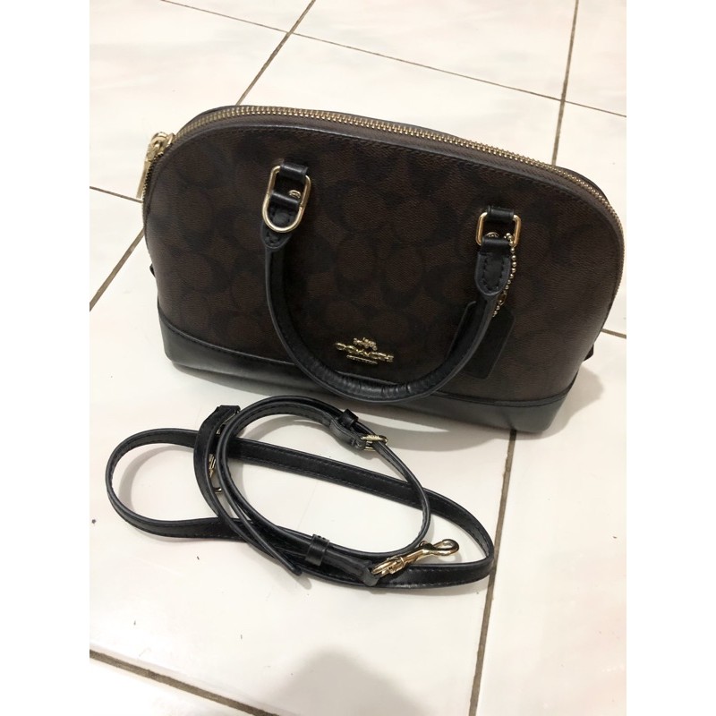 Tas Coach original ori hitam coklat