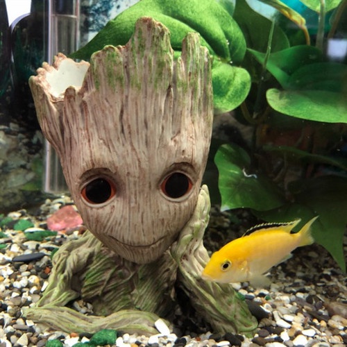 Hiasan aquarium groot, dekorasi aquarium groot, hiasan groot, miniatur groot, hiasan groot, pajangan
