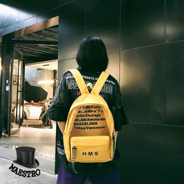 Backpack H M S transparan kombi tas ransel wanita laki tas ransel besar