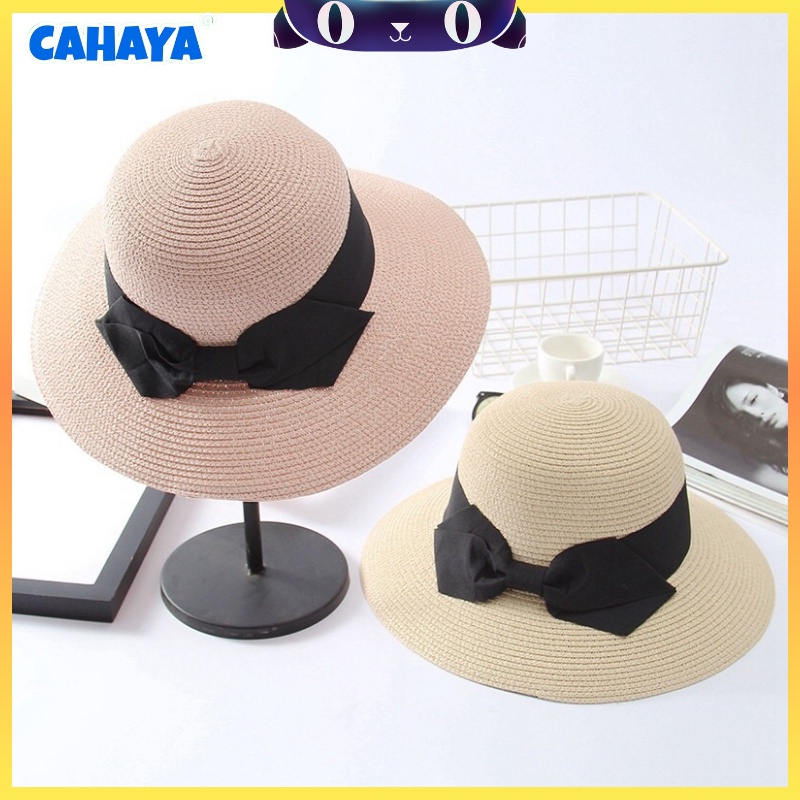 CAHAYA Topi Pantai Wanita Bunga Pelindung UV - Summerhat Pantai Import T75