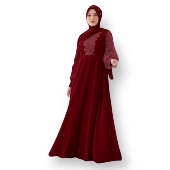 Gamis Wanita  Baju Lebaran 2022 Dress Trend Perempuan Kekinian Pesta Lebaran Remaja Premium Set kr m