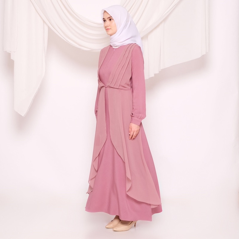 NIRMALA DRESS by hawacorner dress layer depan ceruti baby doll gamis kondangan busui friendly