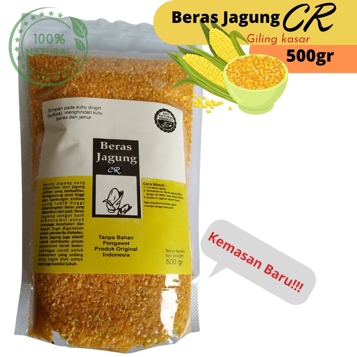 

gr011ttr Beras Jagung Jimmy Hantu/Nasi Jagung Kemasan 500Gr Sv012Ss