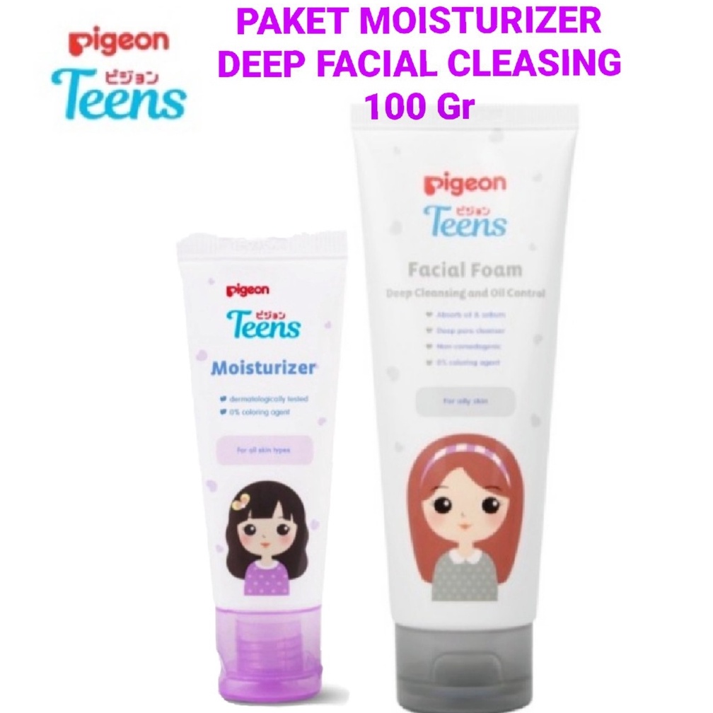 Paket Hemat 2pc Pigeon Teens Facial Foam Deep Cleansing&Oil Control/Pembersih Wajah remaja anak seko