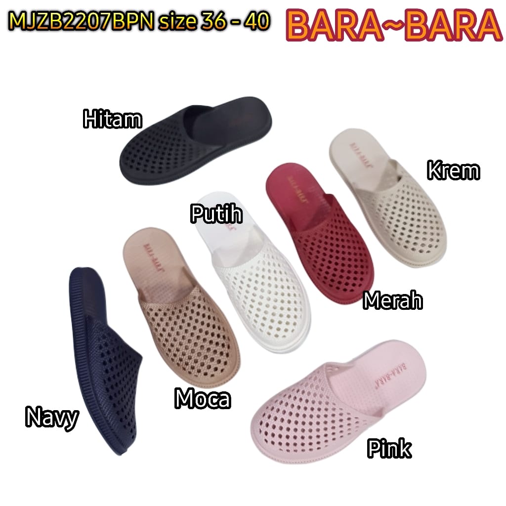 jelly sandal wanita bara bara selop karet import barabara cewek MJZB2207BPN