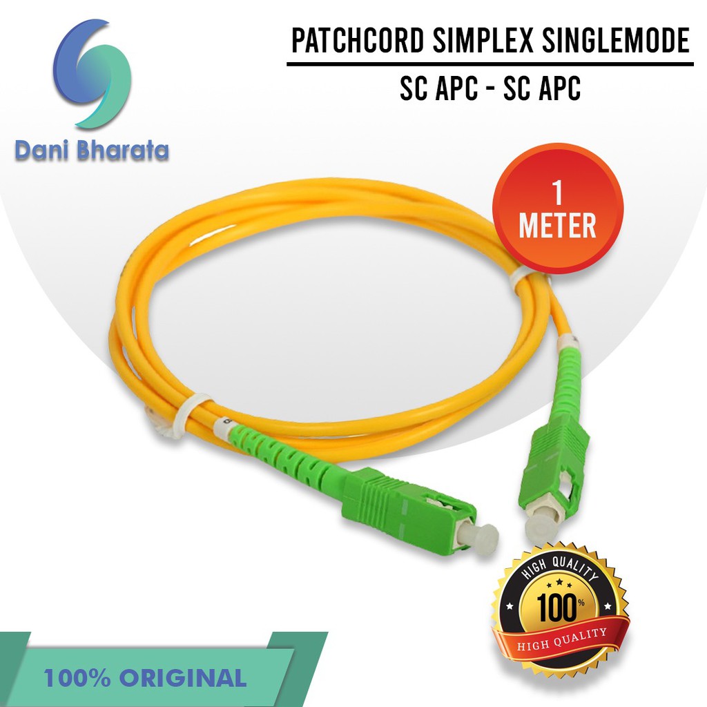 Kabel Patch Cord Patchcord SC-APC to SC-APC Simplex SM 1 Meter