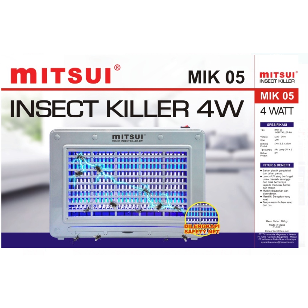 Lampu Nyamuk - Insect Killer - Pembasmi Hama Serangga Mitsui MIK 05 4 4W