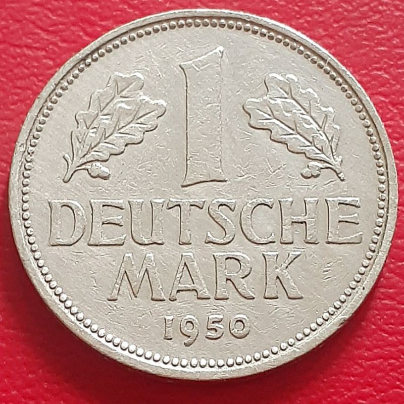 Uang Koin Kuno 1 Mark Jerman Tahun Campur