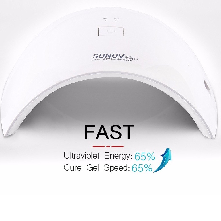 Pengering Kutek PROFESIONAL Kuku Gel Nail Art Smart Portable Lampu UV LED Dryer Lamp lampu Manicure SUNUV SUN9c Plus 36W UV Light LED Nail Dryer UVLED Gel Nail Lamp Arched Shaped Lamps for Nail Art Perfect Thumb Drying Solution