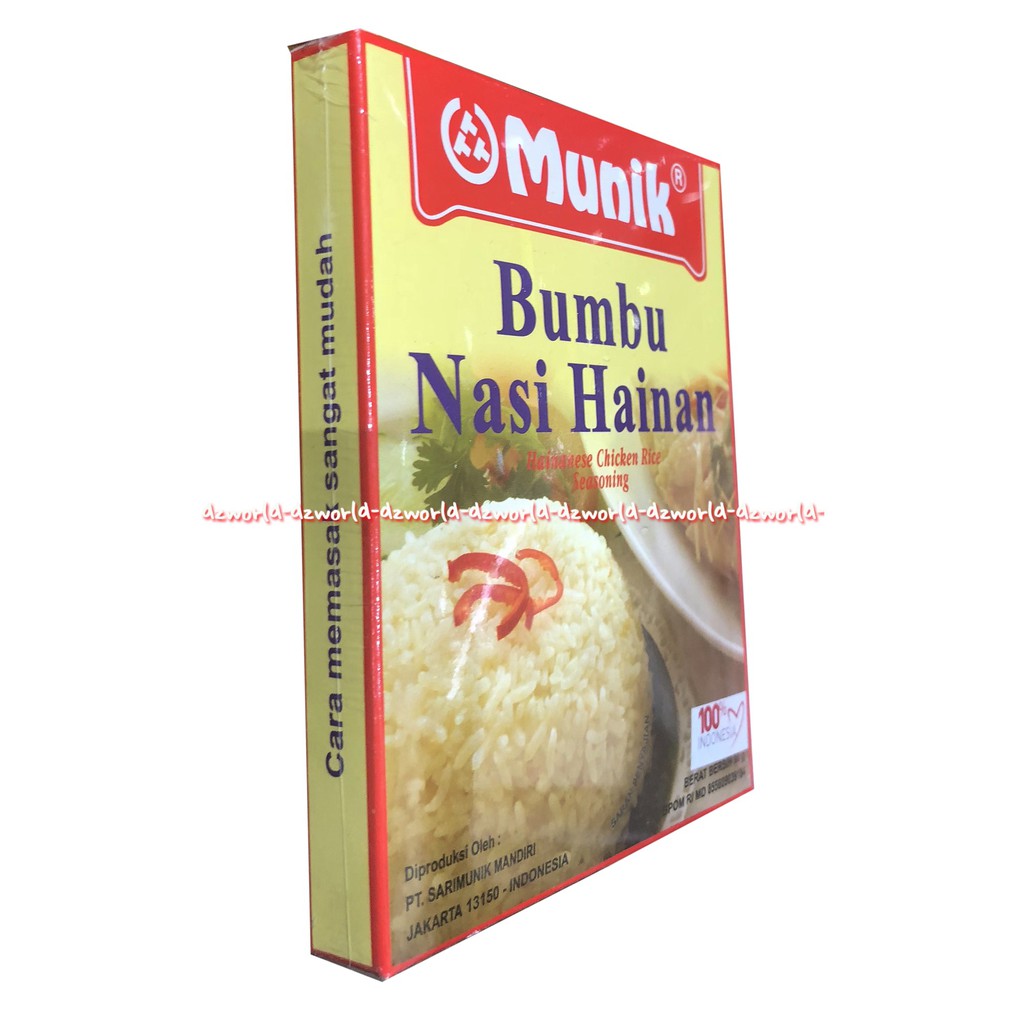 Munik Bumbu Nasi Hainan Hainanese Chicken Rice Seasoning 90gr