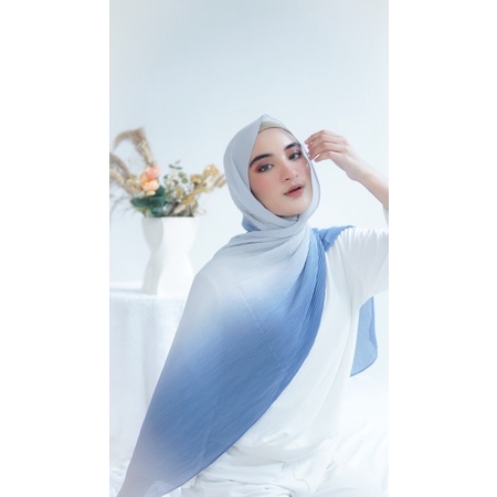 Anna pleats ombre/pashmina gradasi/pashmia plisket tanpa garis tengah-Classic jeans