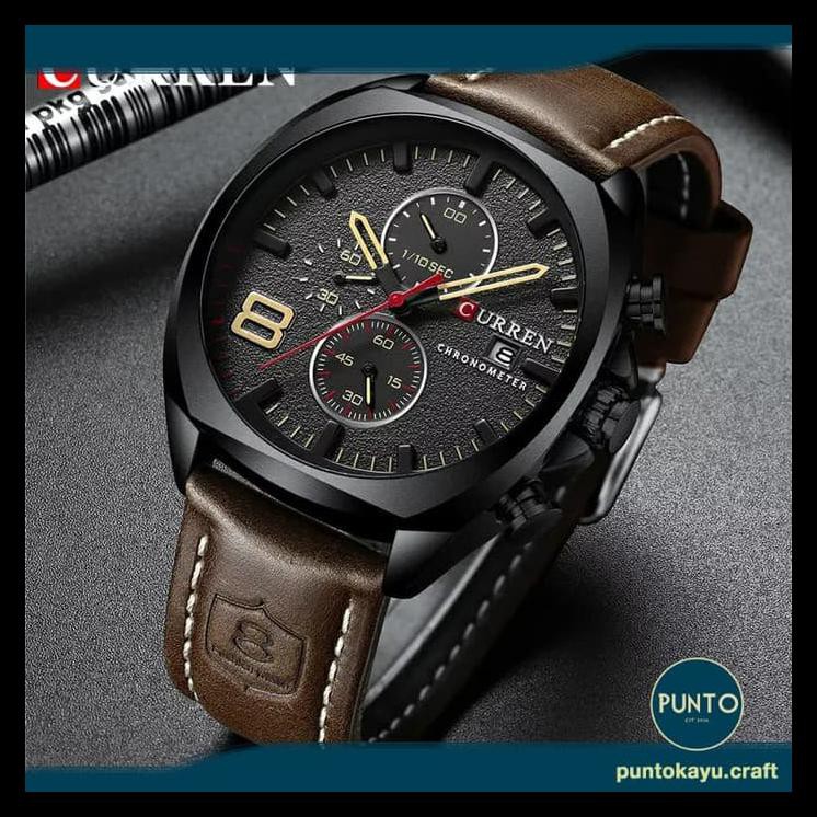 Indh Jam Tangan Pria CURREN 8324 Chrono Aktif SPECIAL Kode 1478