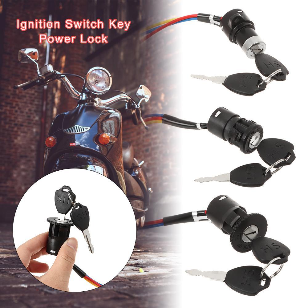 R-FLOWER Ignition Switch Portable Security Power Locks Kunci Skuter Elektrik Kunci Tahan Debu