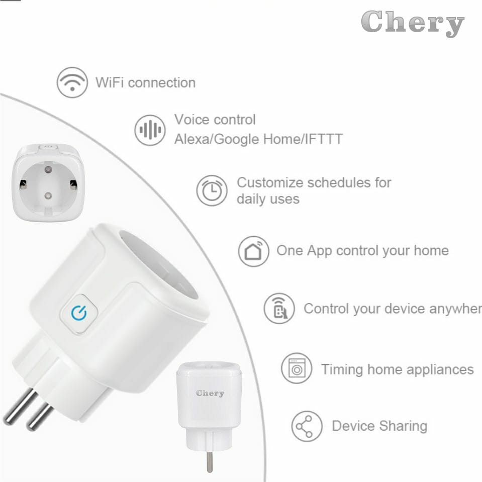 CHERY - NEW Smart PLUG WiFi Wireless Colokan 16A - IoT Smart Home