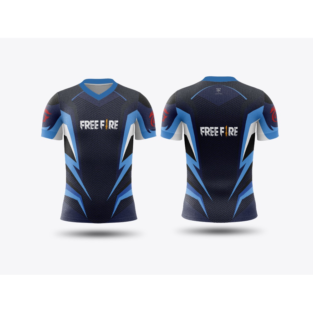 Download T Shirt Pria V Neck Esports Gamers Jersey Free Fire 3d Fullprint Art 11 Shopee Indonesia Free Mockups