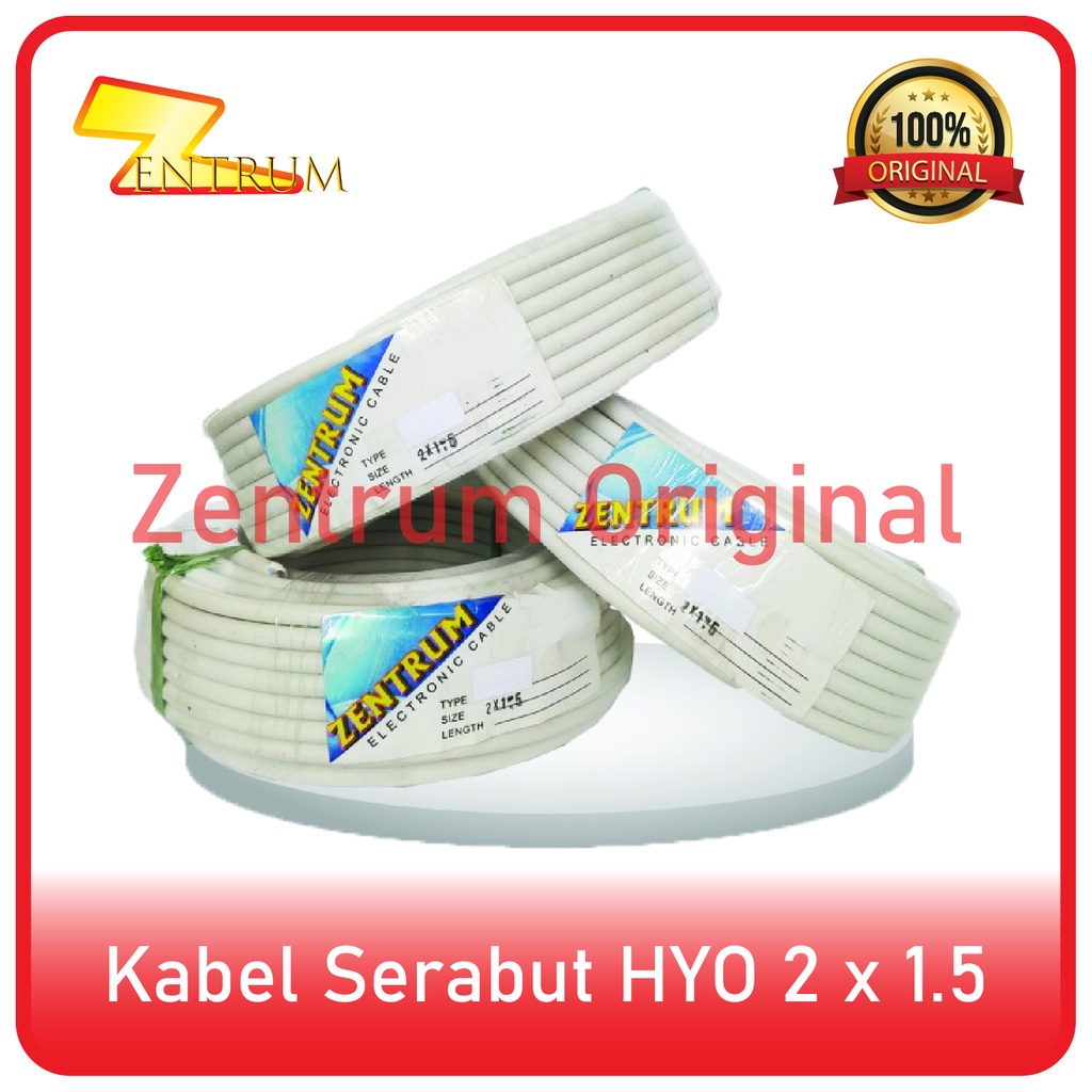 Kabel Listrik Serabut HYO 2 x 1.5 (30 Meter)