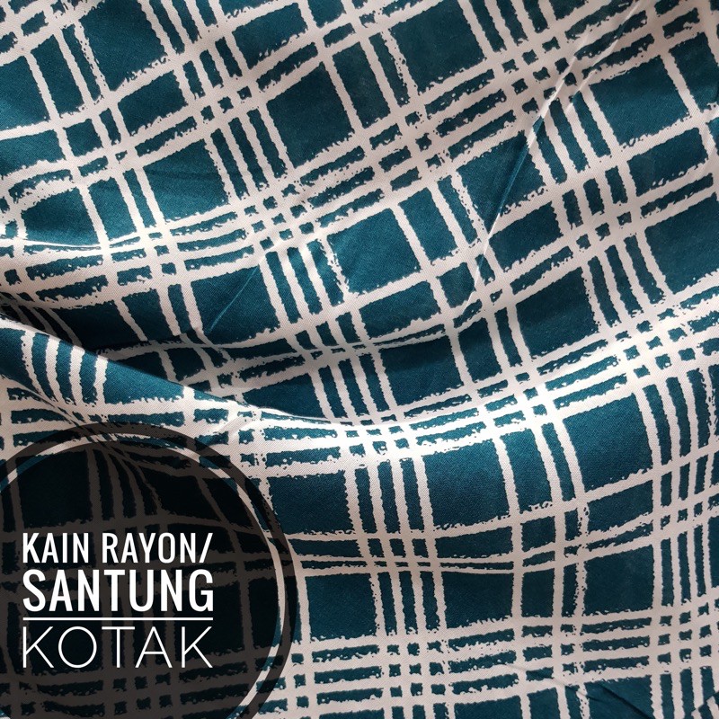 KAIN KATUN RAYON/SANTUNG MOTIF KOTAK