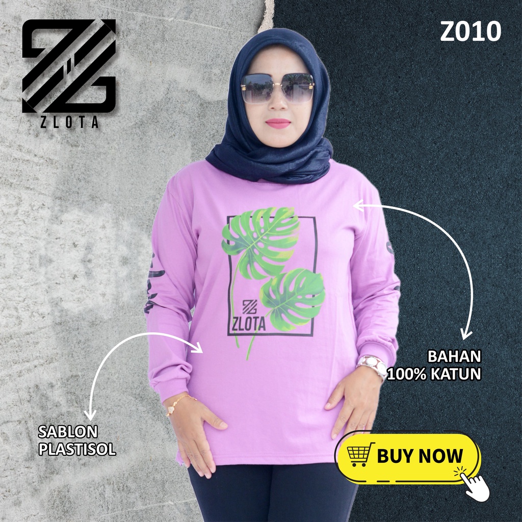 new kaos zlq 2022 lengan panjang zlq original kaos wanita kaos katun 24s