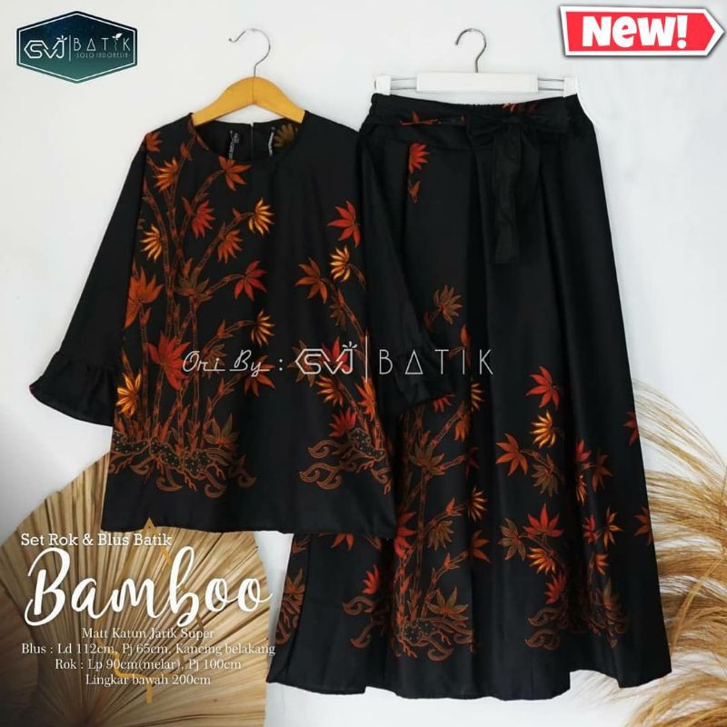 SETELAN WANITA BLUS BLOUSE ROK BATIK UNGGUL JAYA TIDAK LUNTUR JUMBO TERLARIS BATIK PEKALONGAN