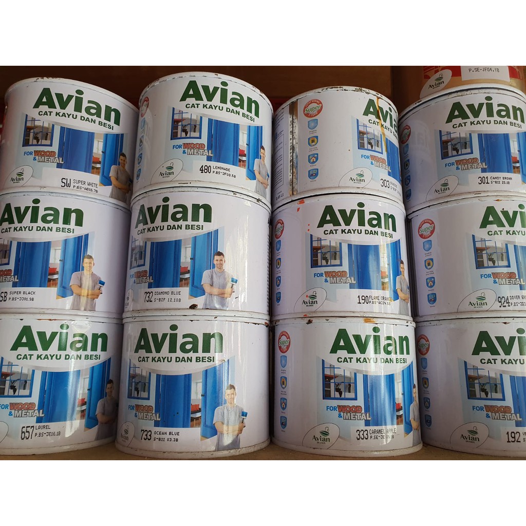 CAT AVIAN KAYU DAN BESI HIGH GLOSS ENAMEL 1/2 KG 500 GR / CAT MINYAK AVIAN