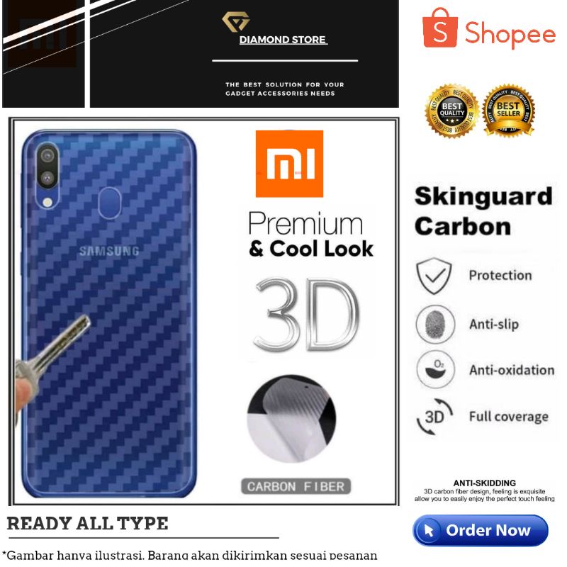 XIAOMI REDMI SKIN CARBON GUARD SKIN GARSKIN ANTI GORES BELAKANG SKIN CARBON XIAOMI REDMI 4A 5A 6A 7 NOTE 7 NOTE 7 PRO 8A 8A PRO NOTE 8 9 9A 9C 9T 9 REDMI 10 9 PRO NOTE 9 10A 10 PRO 10 5G POCO M3 PRO F4 5G POCO X3 M4 PRO NOTE 11 PRO 4G C40 A1 2022 12c X5