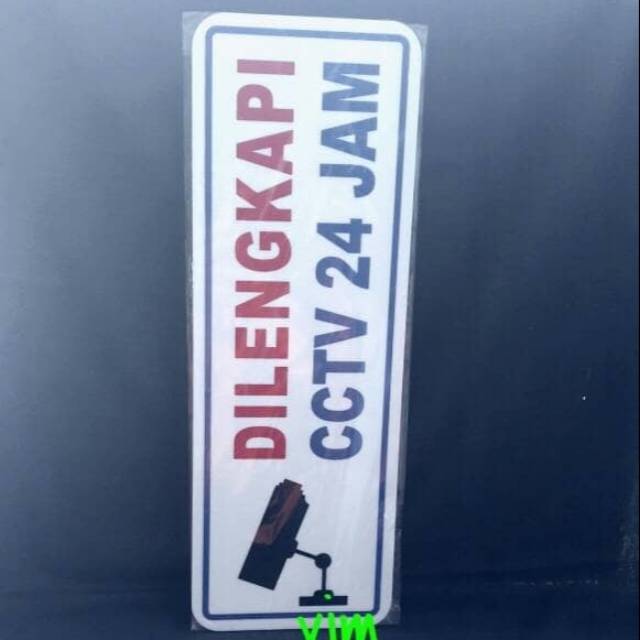 

Sign label cctv 24jam , papan nama dilengkapi cctv 24 jam akrilik