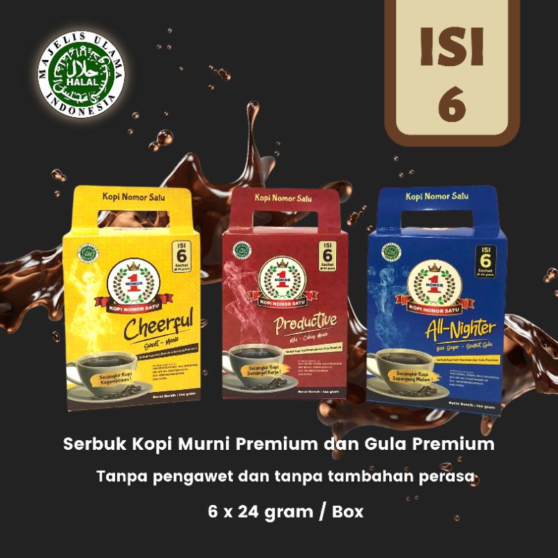 

Kopi Nomor Satu 2in1 (isi 6 sachets)