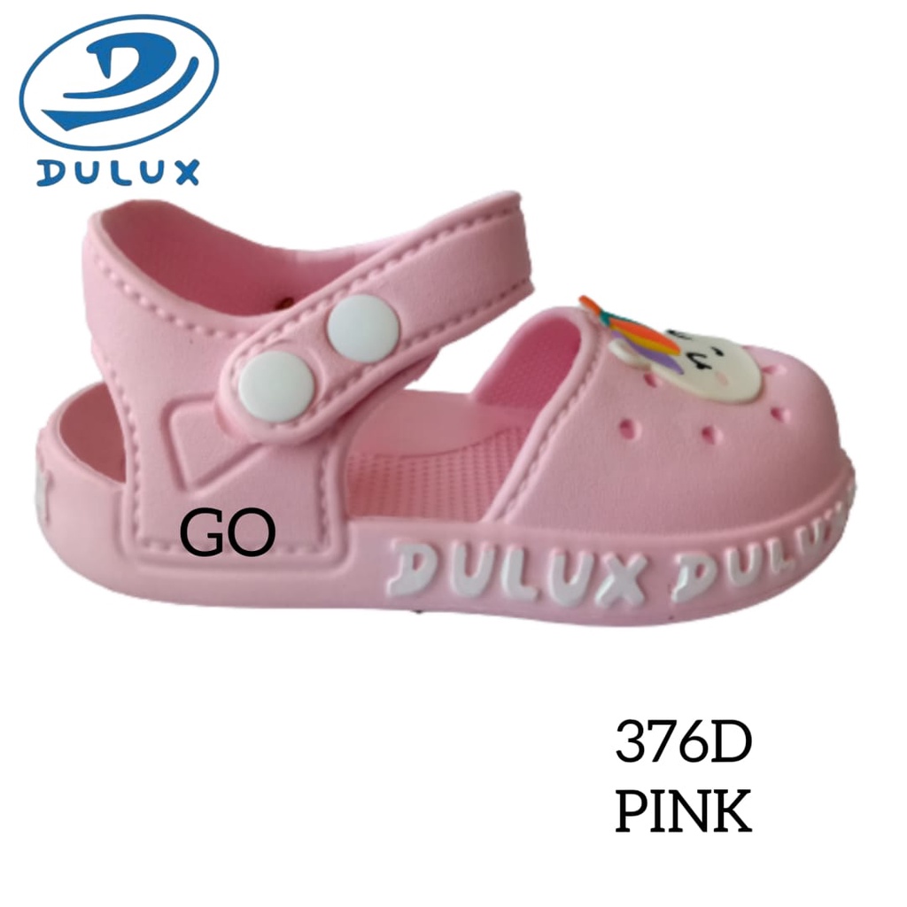 gof DULUX 376ED UNC Sandal Sepatu Anak Perempuan Tali Belakang Model Lucu Sandal Slop Anak Perempuan Model Karakter Unicron