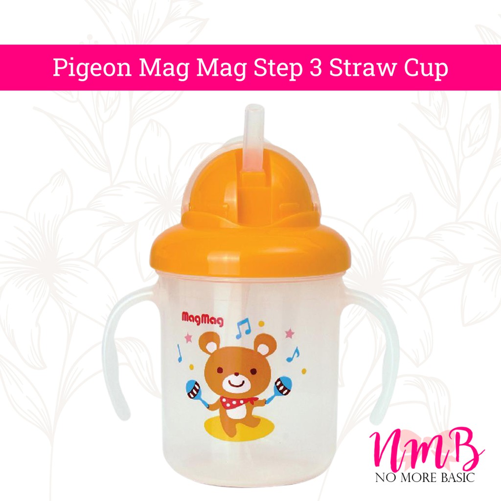 Pigeon Magmag Mag Mag Step 3 Straw Cup Botol Minum Anak dengan Sedotan