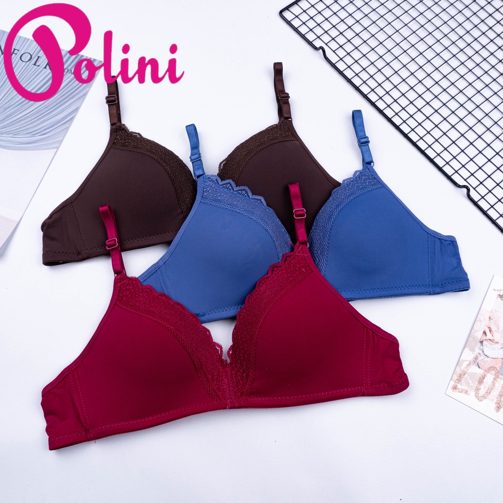 HW - Polini Bra Bh Busa Tanpa Kawat Busa Tipis Underware Pakaian Dalam Wanita A149