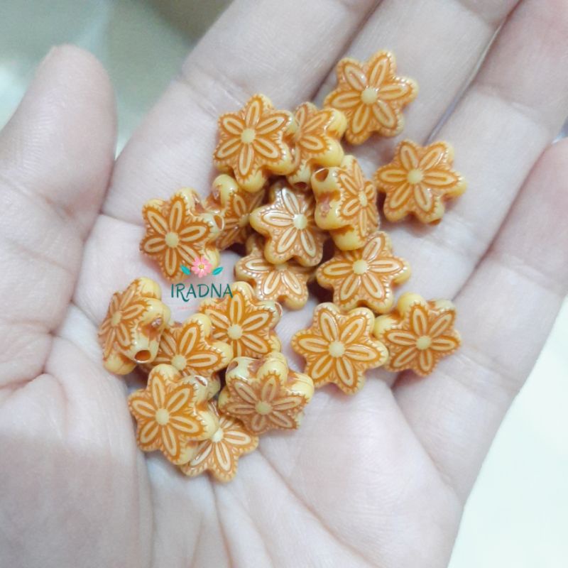 (10gr) Manik Mote Klasik Coklat Berbagai Bentuk