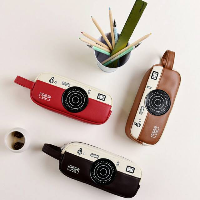 

Camera Style Leather Pencil Case